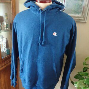 Champion Reverse Weave Heavyweight Hoodie Pullover Sweatshirt Teal Blue Sz XL